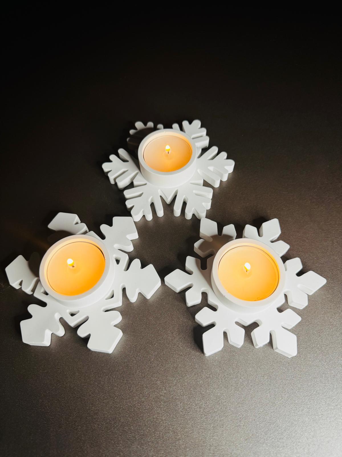Snowflakes Candle Holder