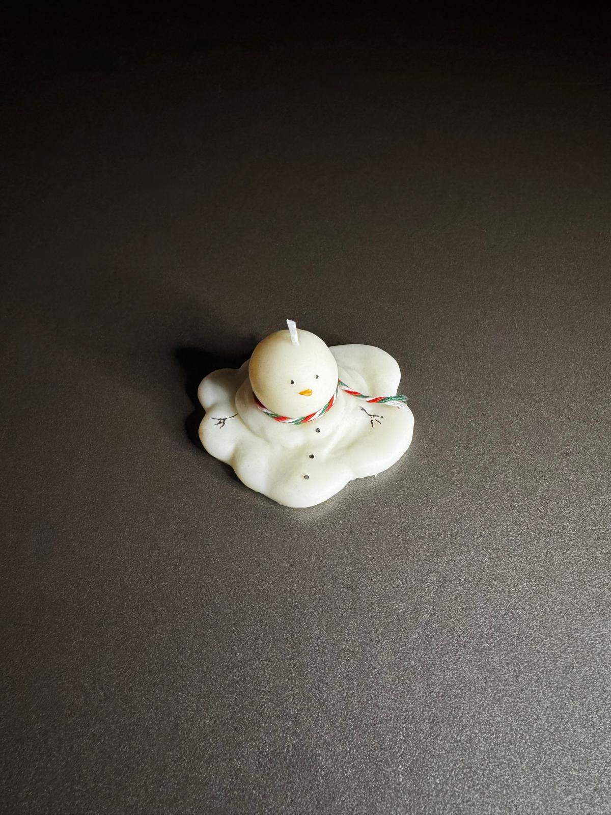 Melted Snowman Candle