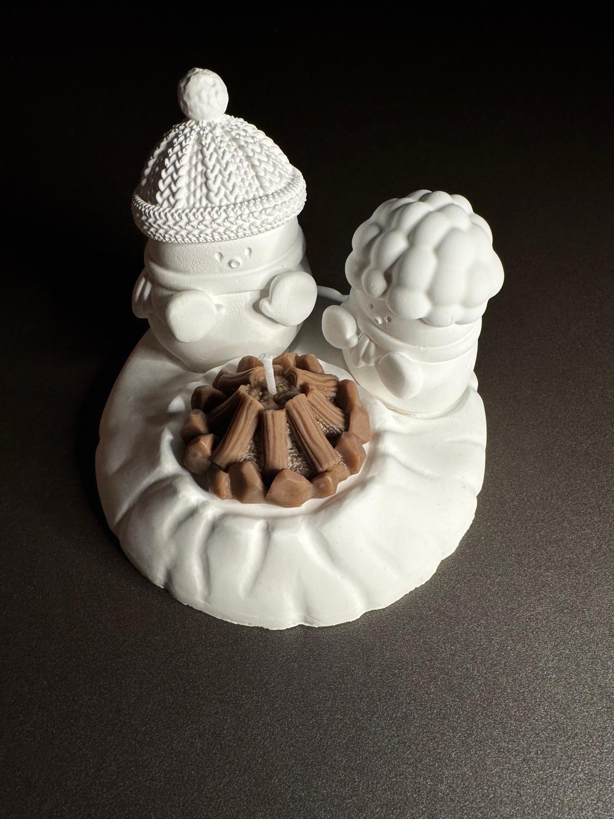 Snowman Family Candle Holder
