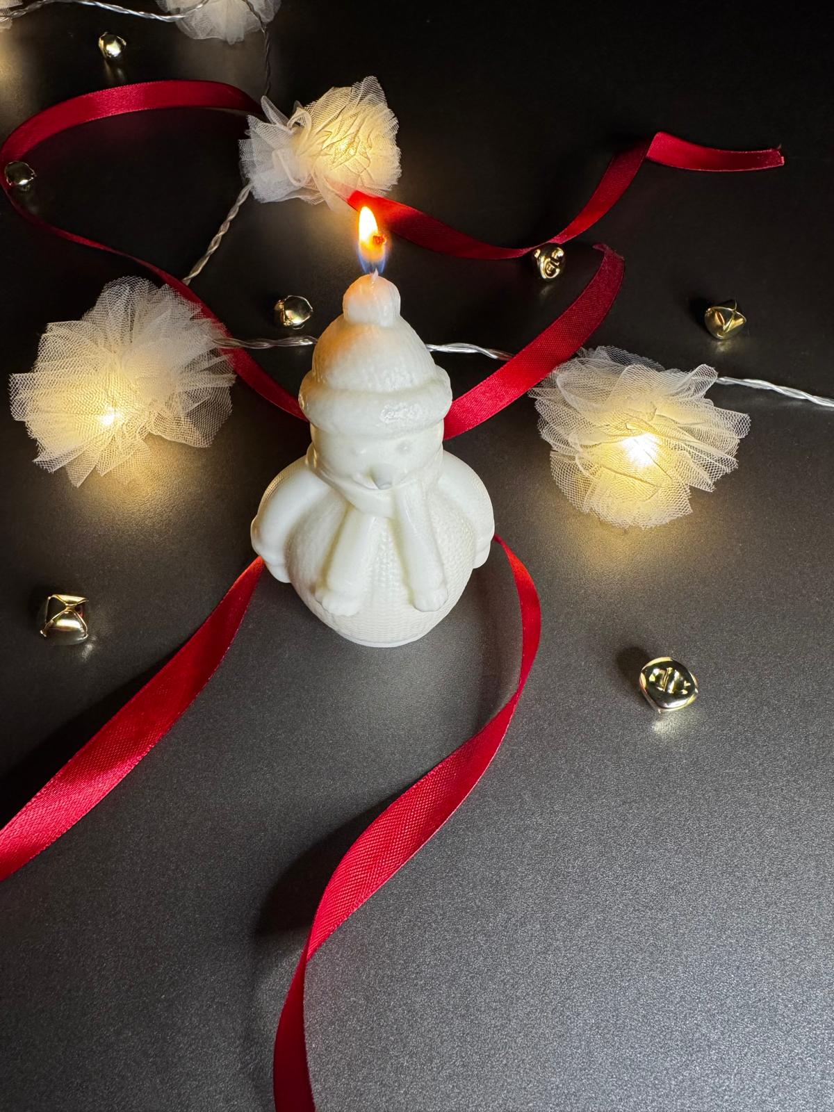 Snowman Candle