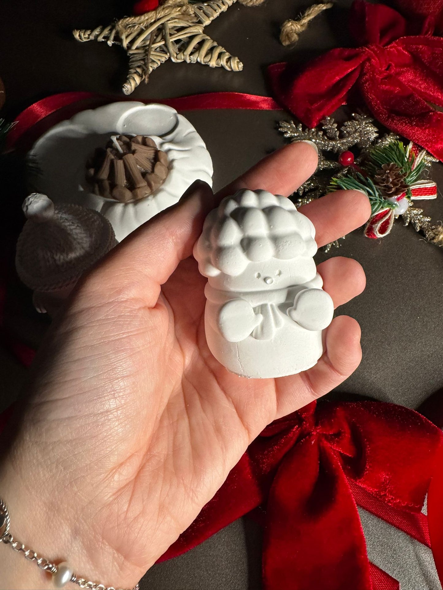 Snowman Family Candle Holder