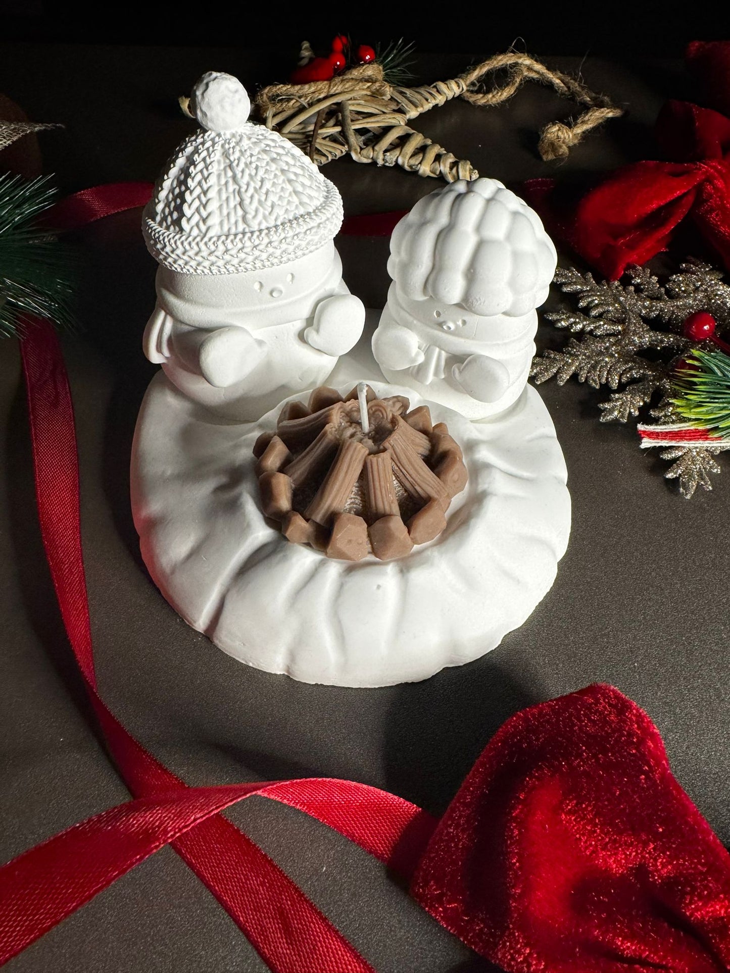 Snowman Family Candle Holder