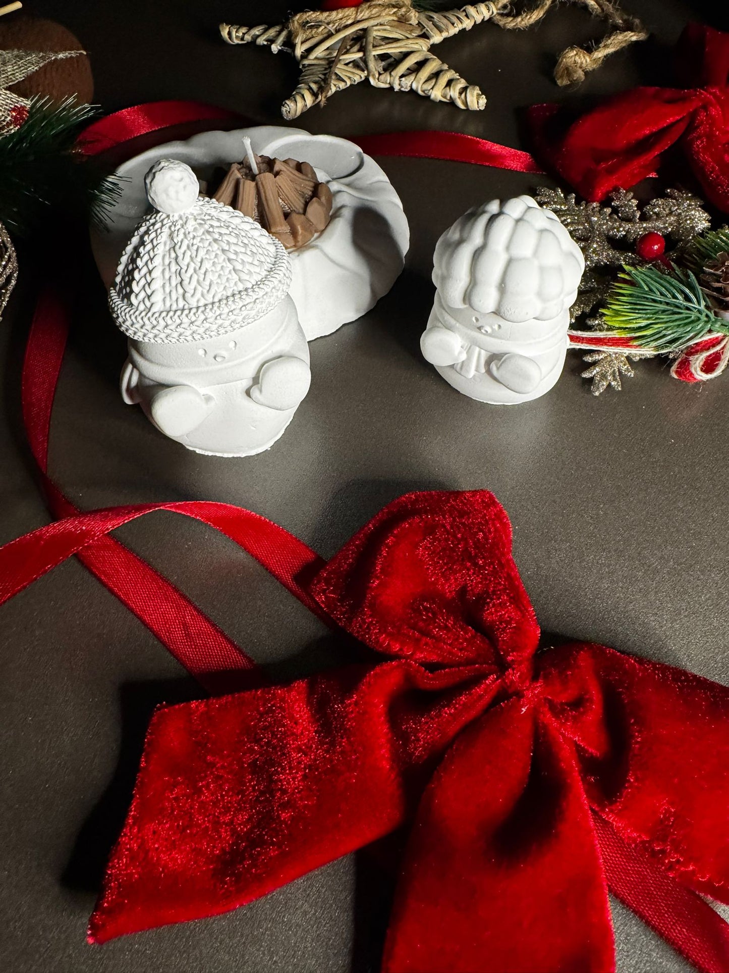 Snowman Family Candle Holder