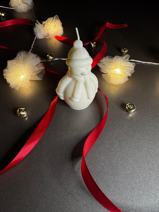 Snowman Candle