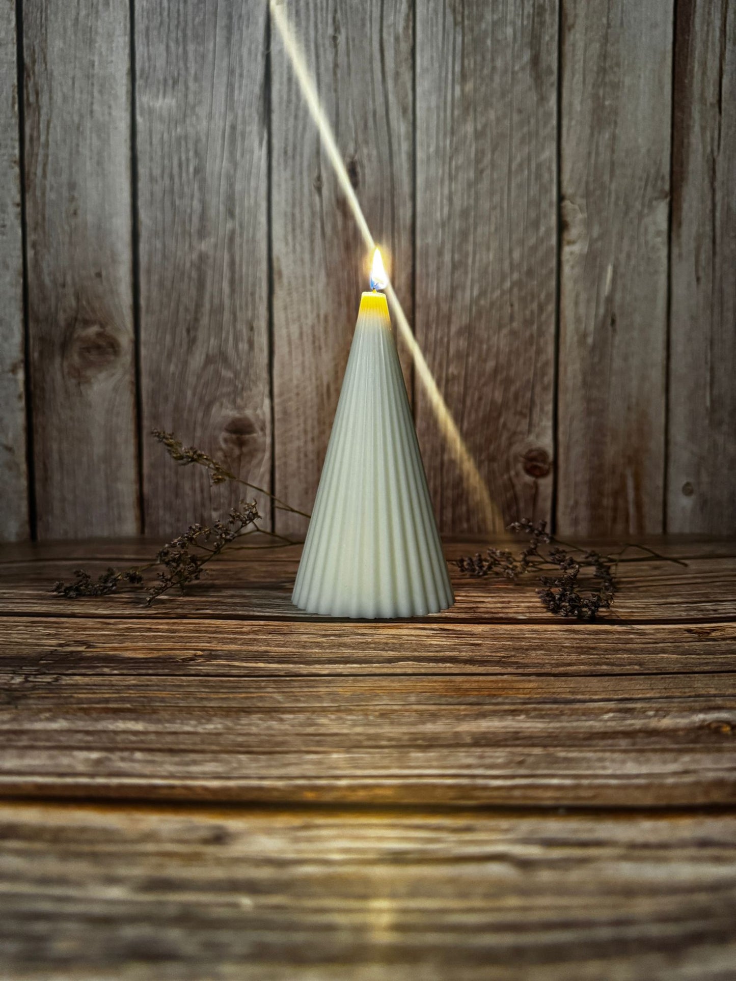 Striped Cone Candle