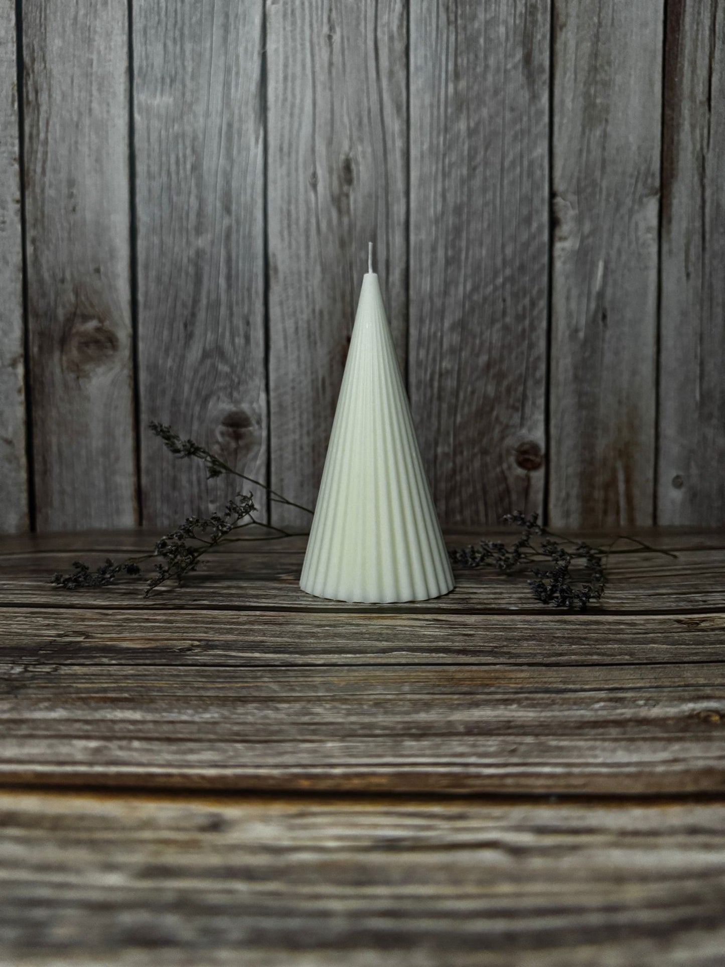 Striped Cone Candle