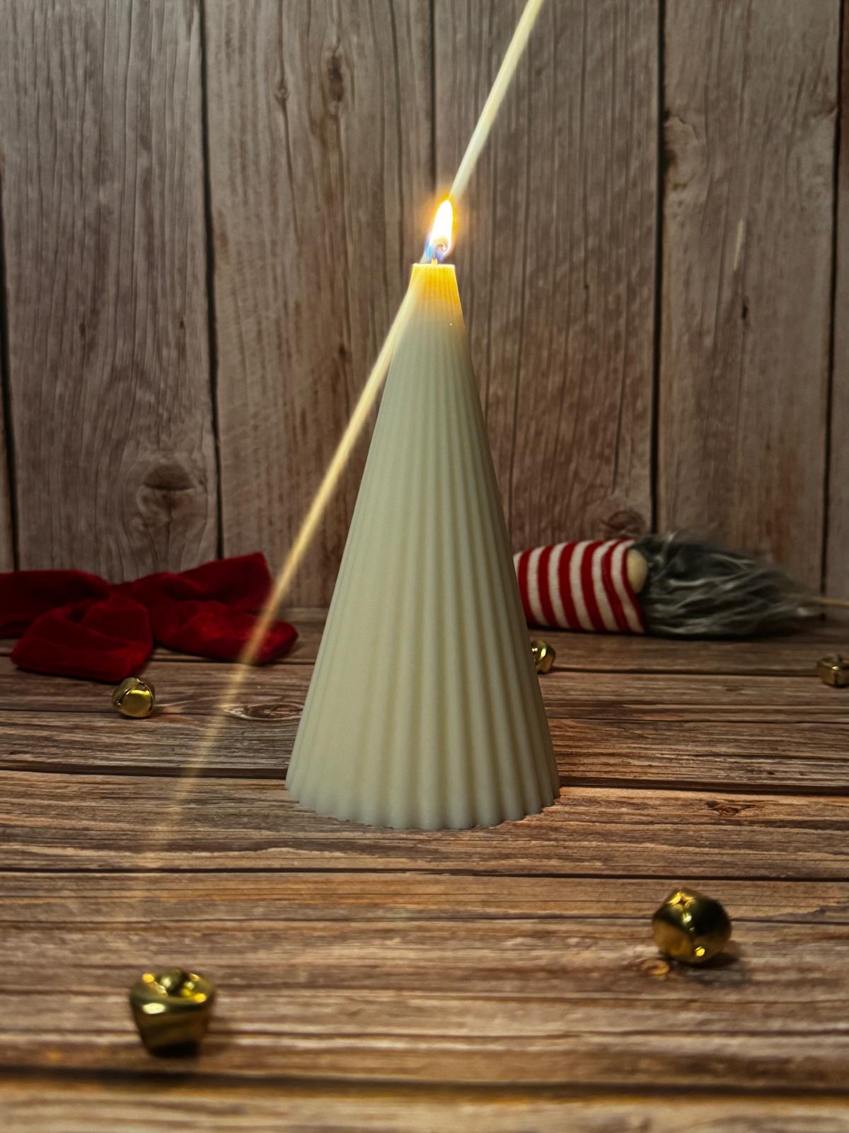 Striped Cone Candle