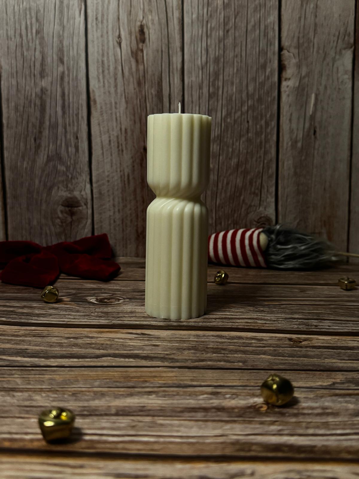 Irregular Striped Column Candle