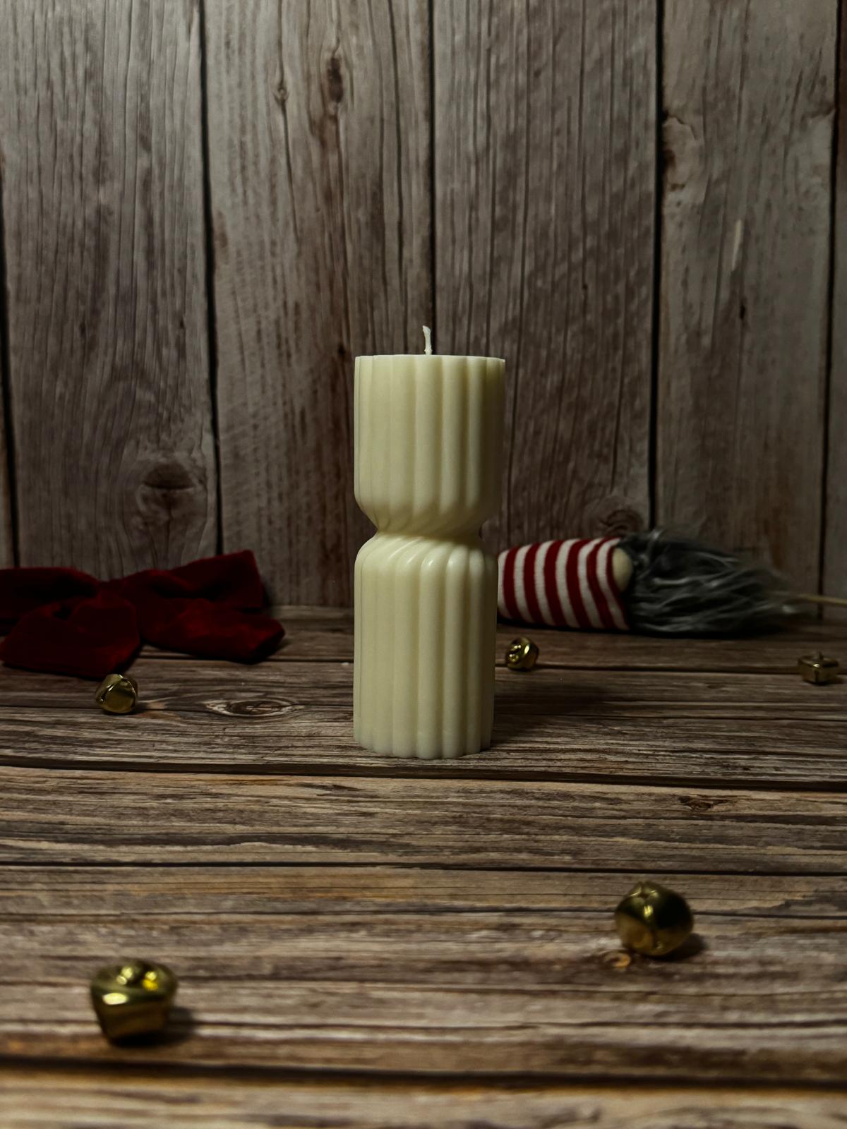 Irregular Striped Column Candle
