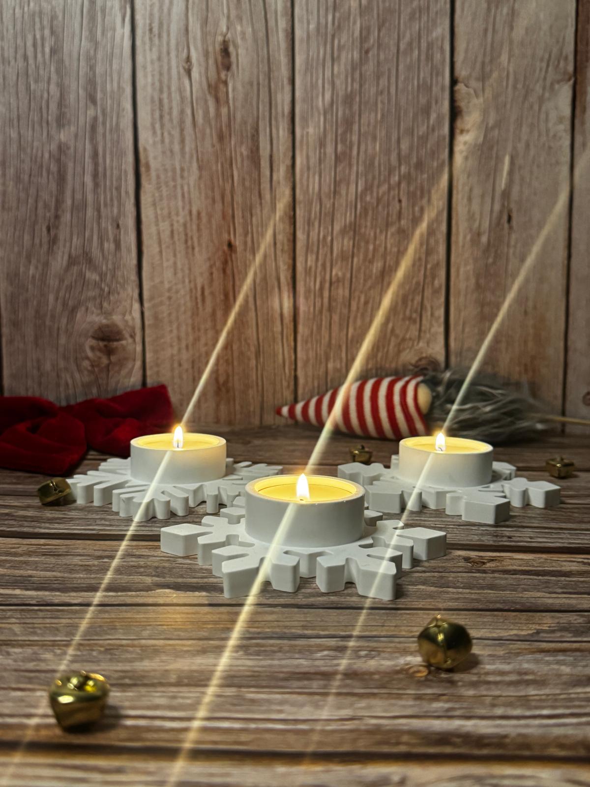 Snowflakes Candle Holder